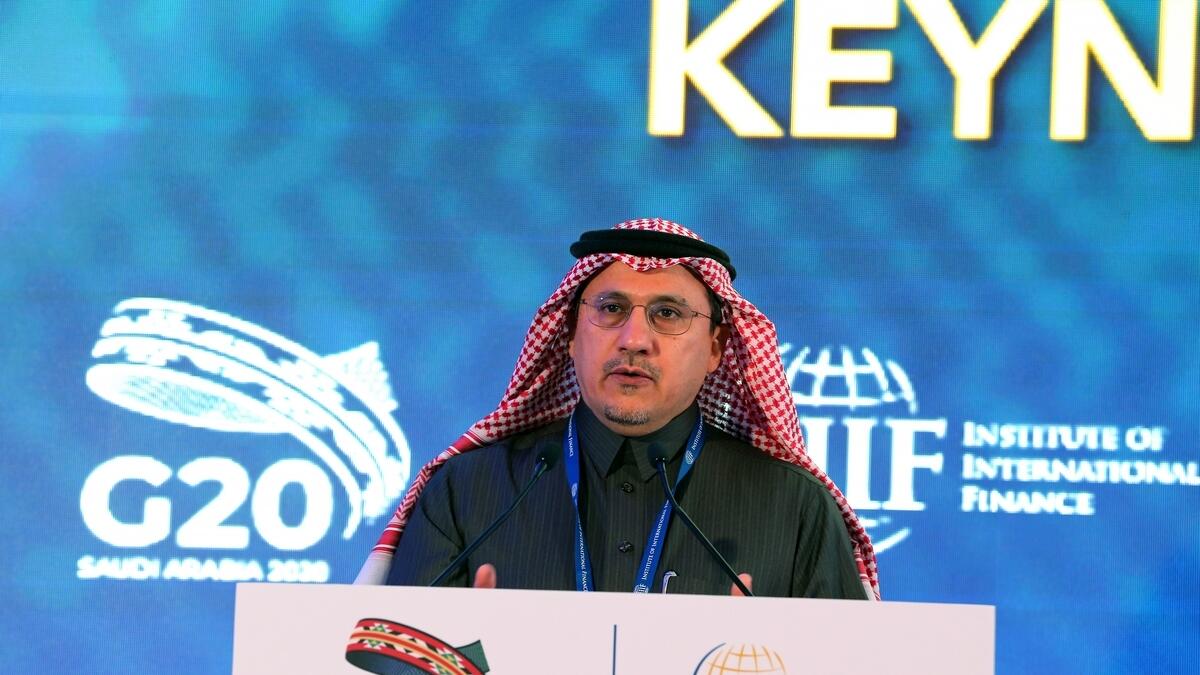 Ahmed Al Kholifey speaking during a media conference in Riyadh on Saturday.