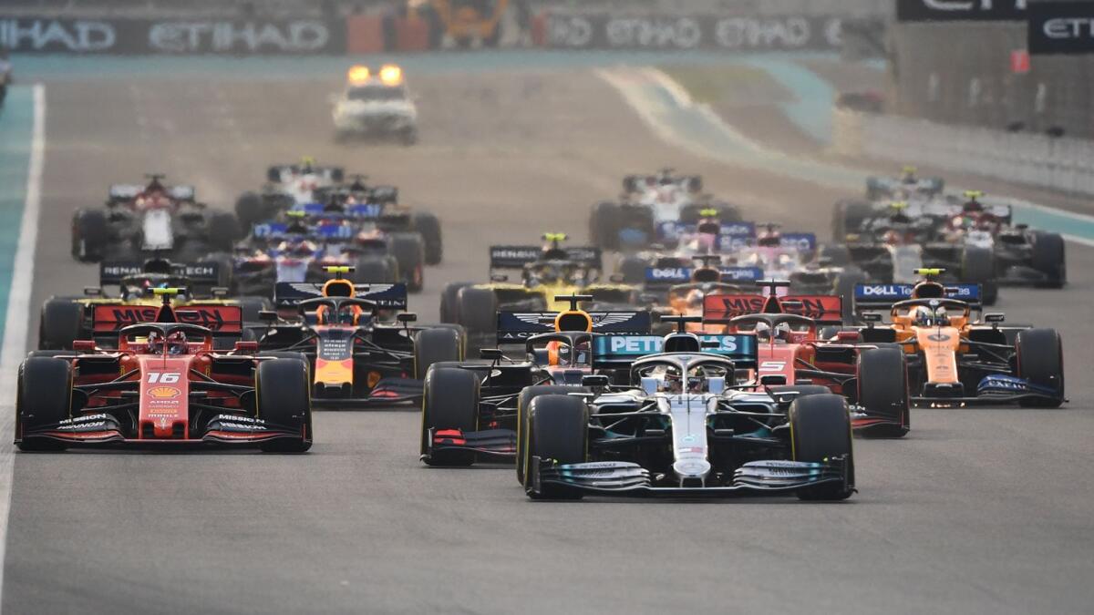 Action from the Formula One Etihad Airways Abu Dhabi Grand Prix at the Yas Marina Circuit in 2019. — KT file