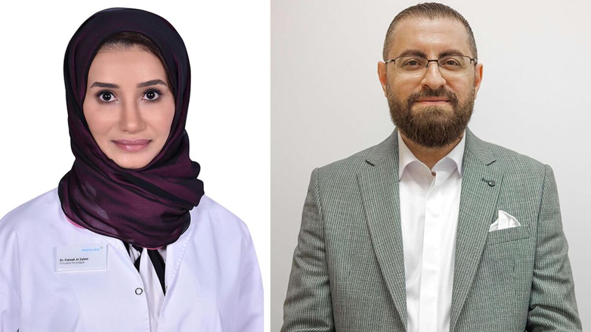 Dr Fatmah Al Zahmi - Consultant Neurologist, Dr Mohammed Sallam - Pharmacy Manager