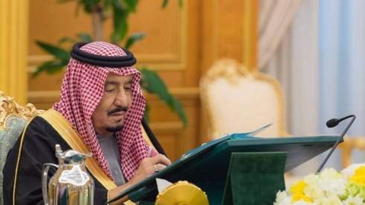 Saudi Arabias King Salman bin Abdulaziz Al Saud presides over a cabinet meeting in Riyadh, Saudi Arabia.- Reuters