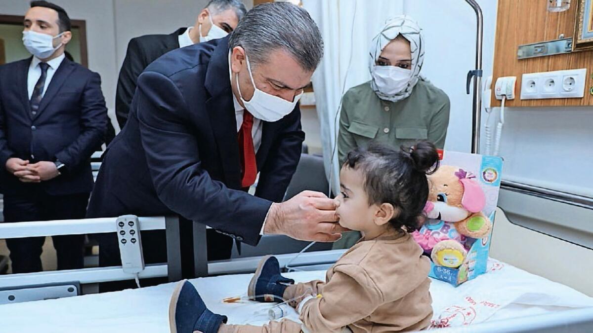Minister of Health Dr. Fahrettin Koca visiting a health centre