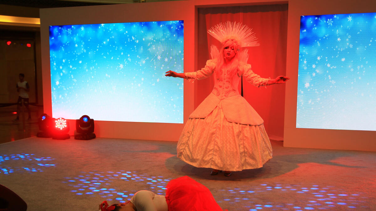 Adventures from The North Pole being performed at the Mall Of Emirates.