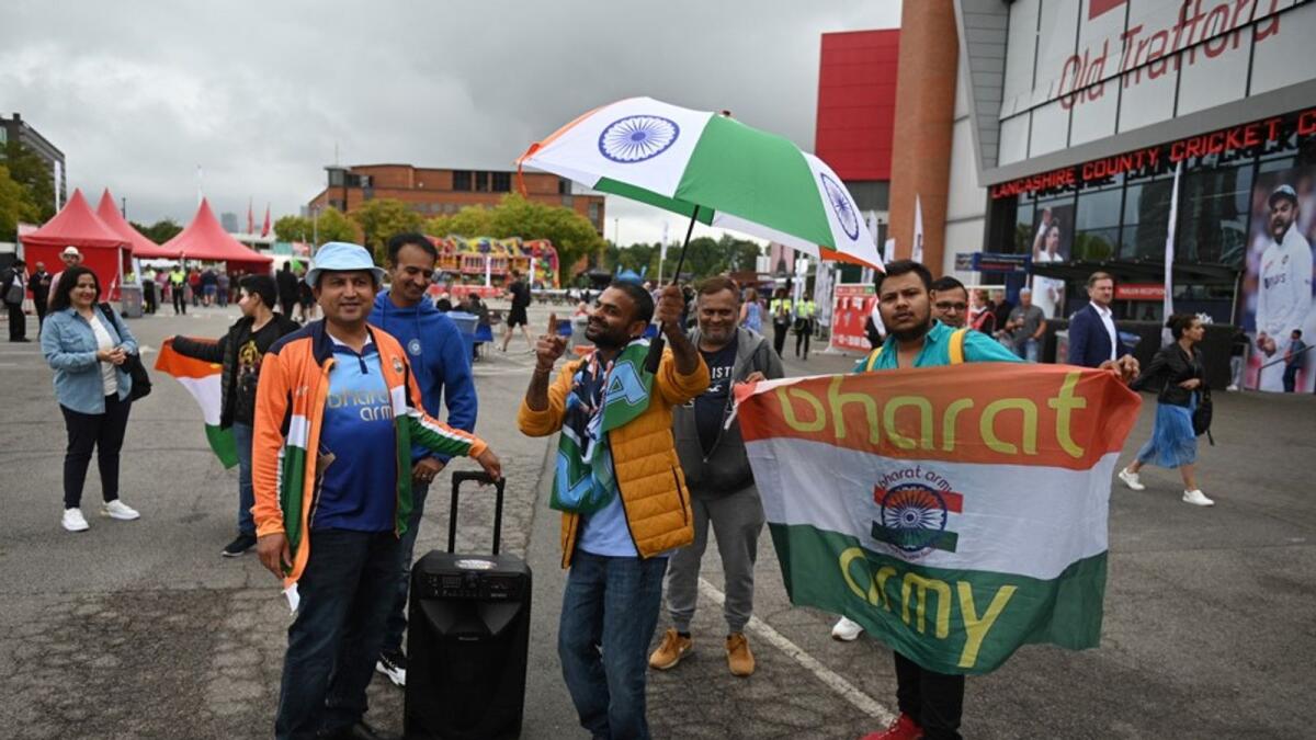 Indian fans were in high spirits despite the cancellation of the fifth Test. (AFP)