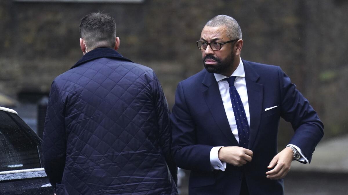 Britain's Home Secretary James Cleverly. — AP