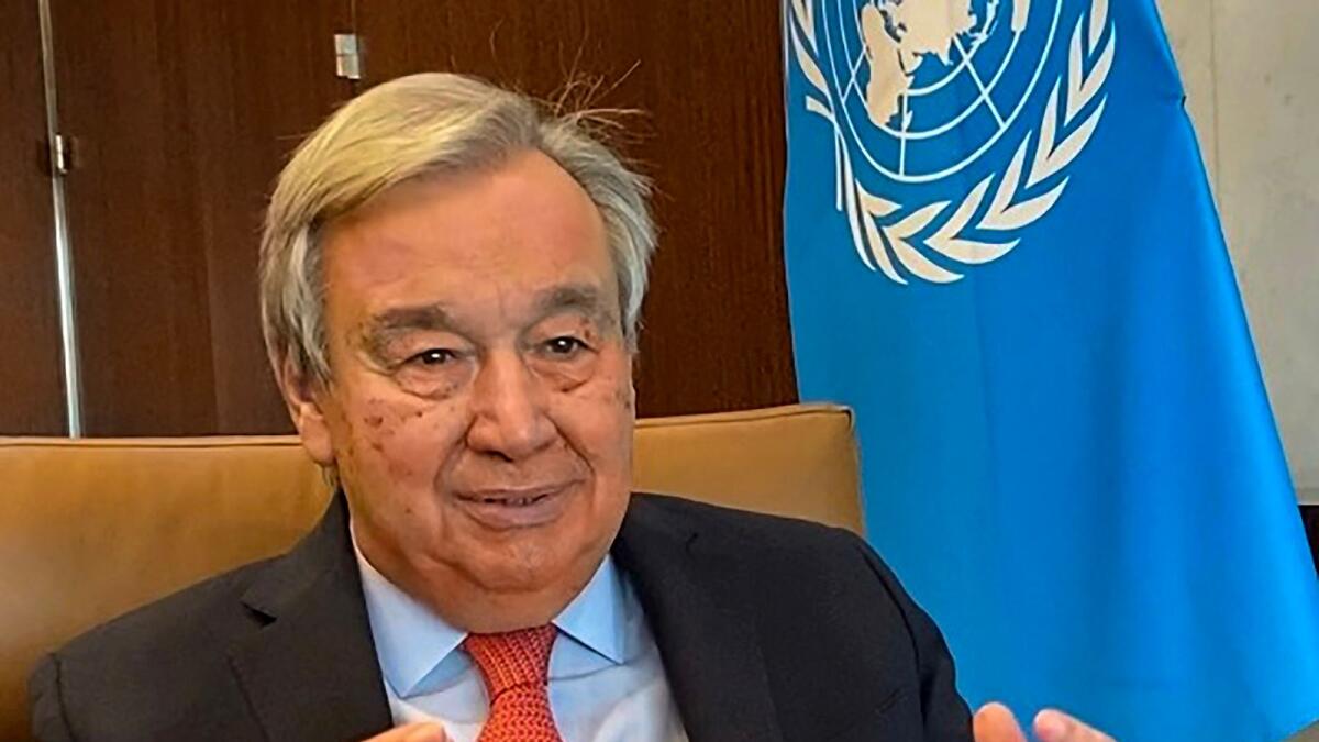 UN Secretary-General Antonio Guterres. — PTI file