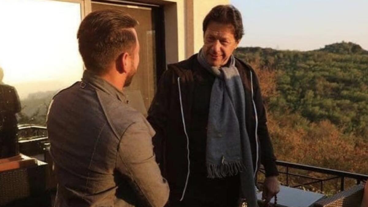 Photos: Imran Khan meets Pakistan bowler who equalled his record in UAE