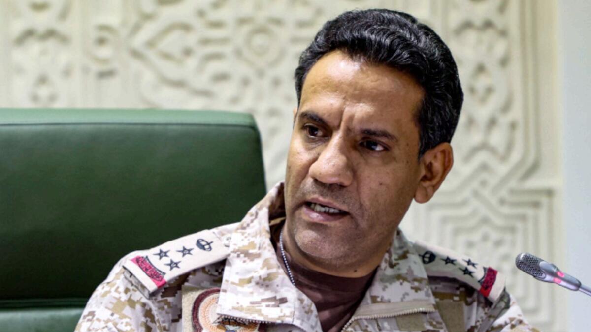 Spokesman of the Saudi-led military coalition in Yemen Colonel Turki Al Maliki. — AFP file