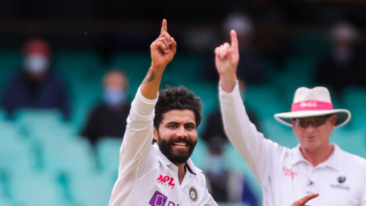 India's Ravindra Jadeja (left) missed the England Test series at home due to injury. (AFP file)