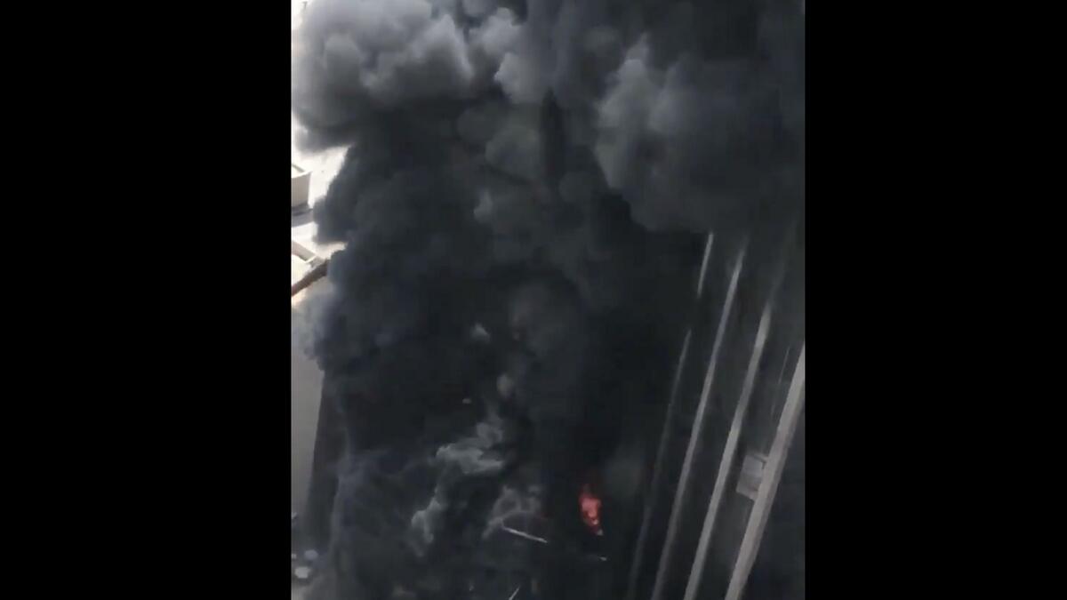 Video: Massive fire breaks out in Kuwait skyscraper 