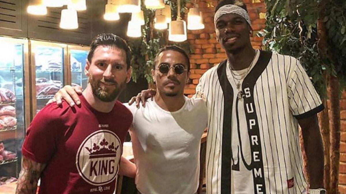 Football stars Messi and Pogba spotted together in Dubai