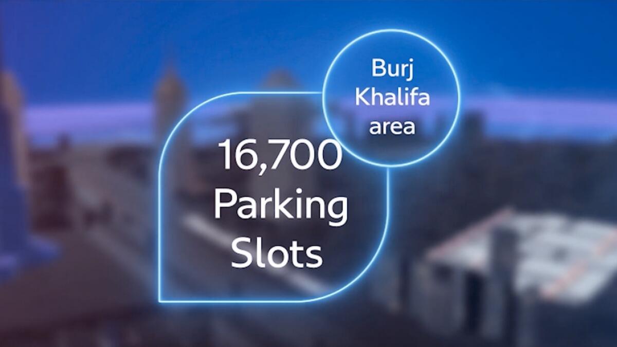 However, there will be 16,700 parking slots available at Burj Khalifa area.