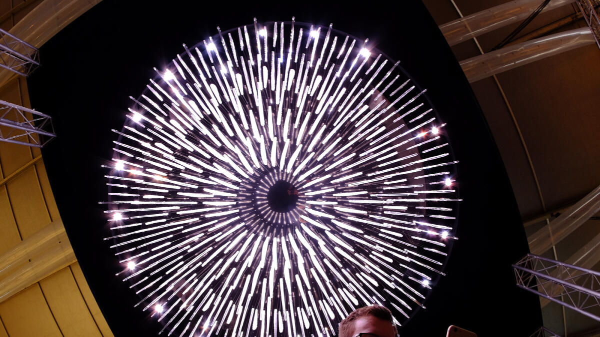BEDAZZLED ... A kinetic glass sculpture, Supernova, worth $750,000 creates fascinating patterns.