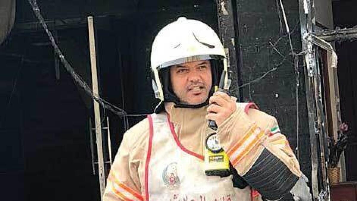 Amer Abdul Wahab Al Ghatani during a rescue operation.