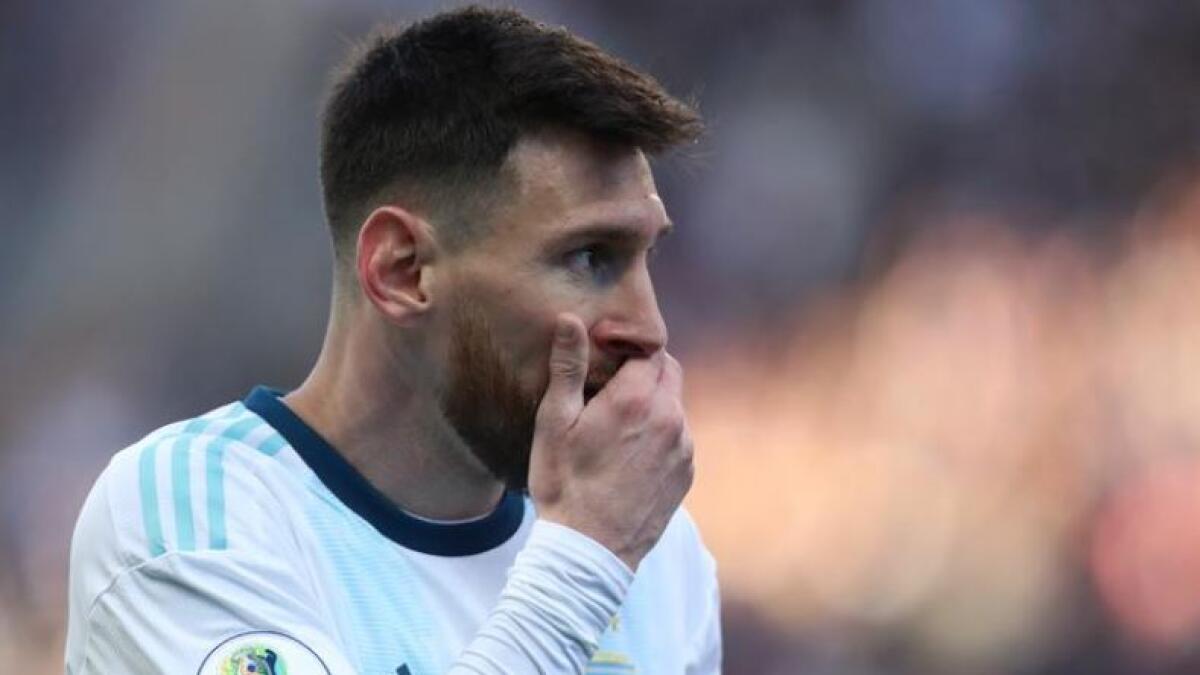 Messi was banned for one game after being sent off in the Copa America third-place playoff against Chile. (Reuters)