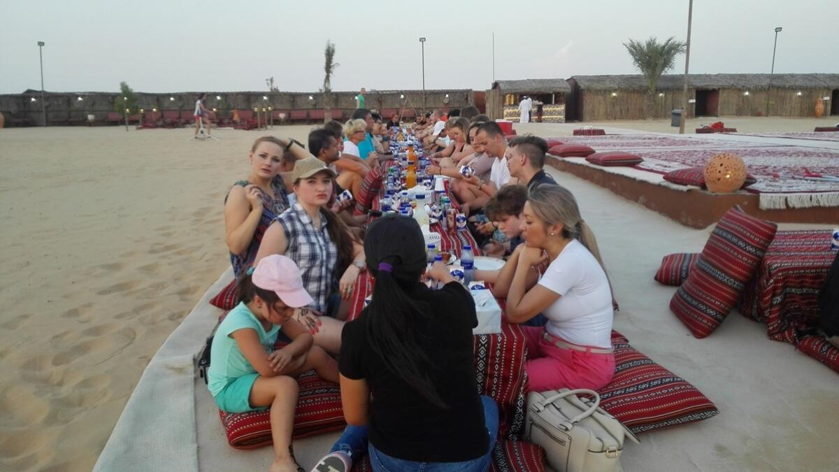  Bonding together over Iftar in the middle of desert
