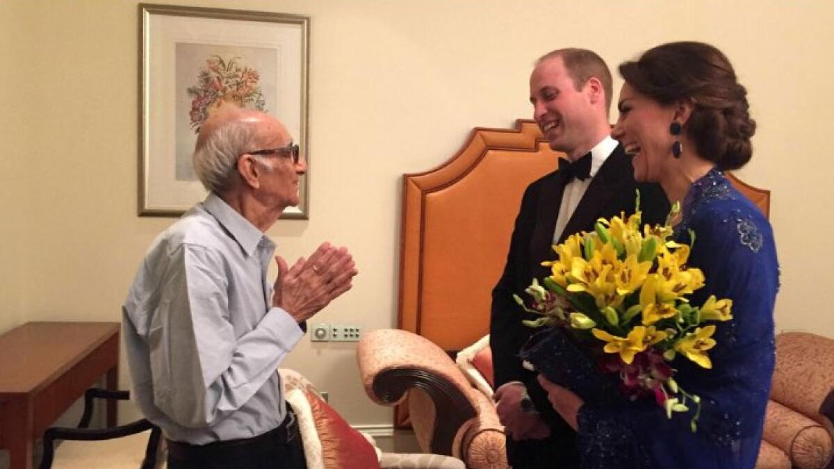 Dream come true: 93-year old meets Will and Kate
