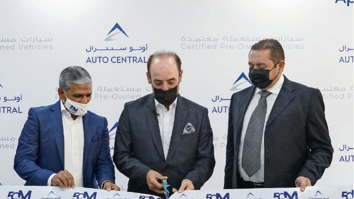 Left to right: Anis Ahmad, general manager, leasing; Irfan Tansel, CEO;  Mahmoud Darwish, certified pre-owned vehicles manager