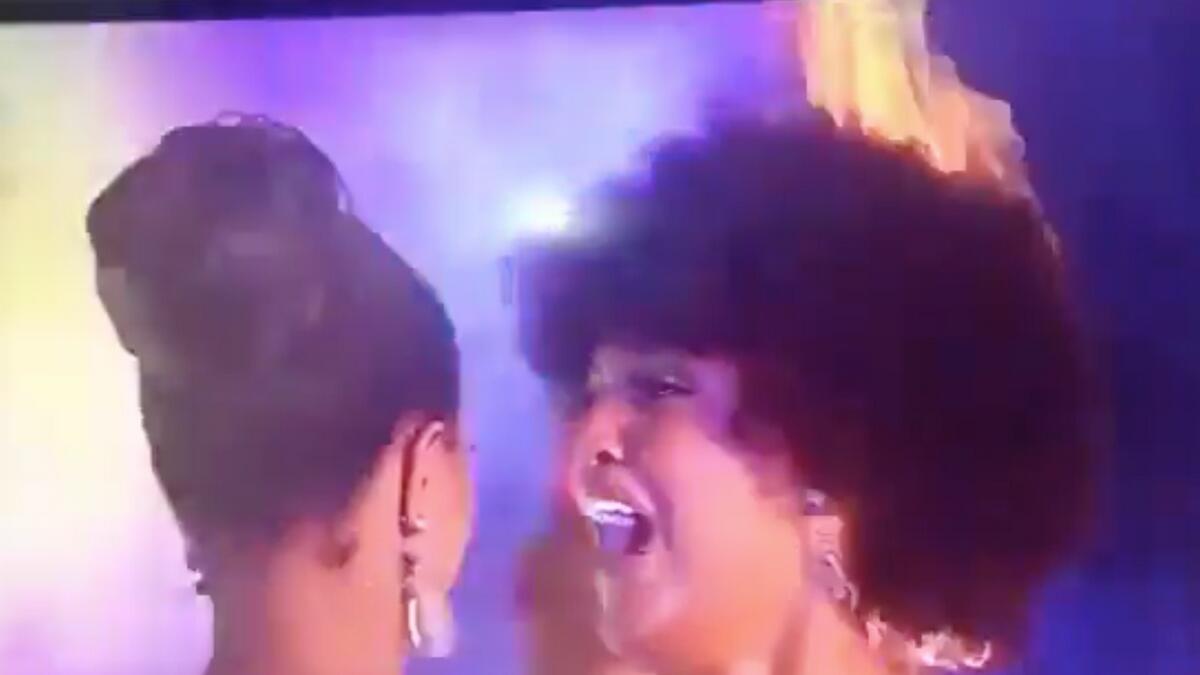 Video: Miss Africas hair catches fire from on-stage fireworks
