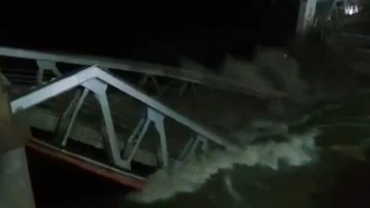 Video: Bridge collapses, washes away in India 