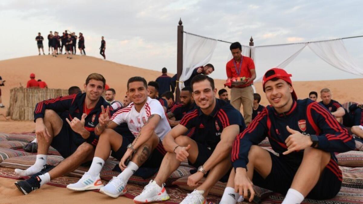 While in Dubai for an intensive training camp, the Gunners were treated to a ‘sunset desert safari’, complete with a dune drive and spectacular sunset views.- Supplied photo