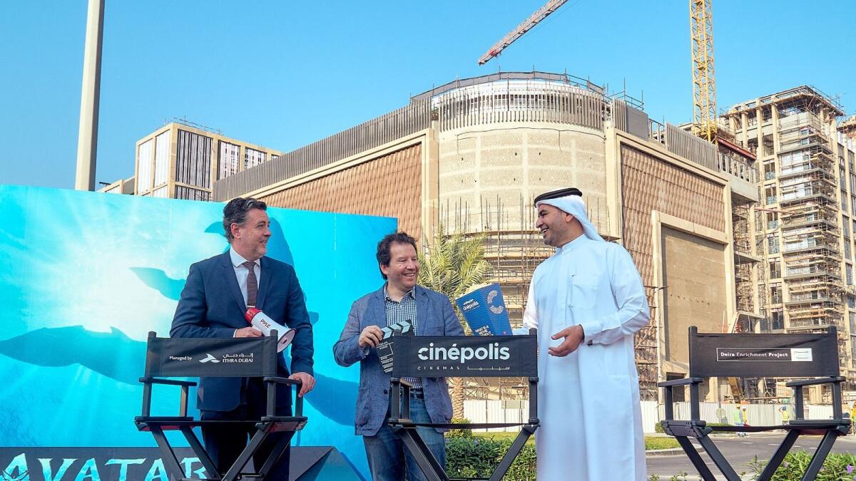 Shoaib Abdulrahim, Head of Property Management – Deira, Alejandro Aguilera, Chief Executive Officer – Cinépolis Gulf and Lachlan Gyde Executive, Director Asset Management Ithra Dubai. - Supplied photo
