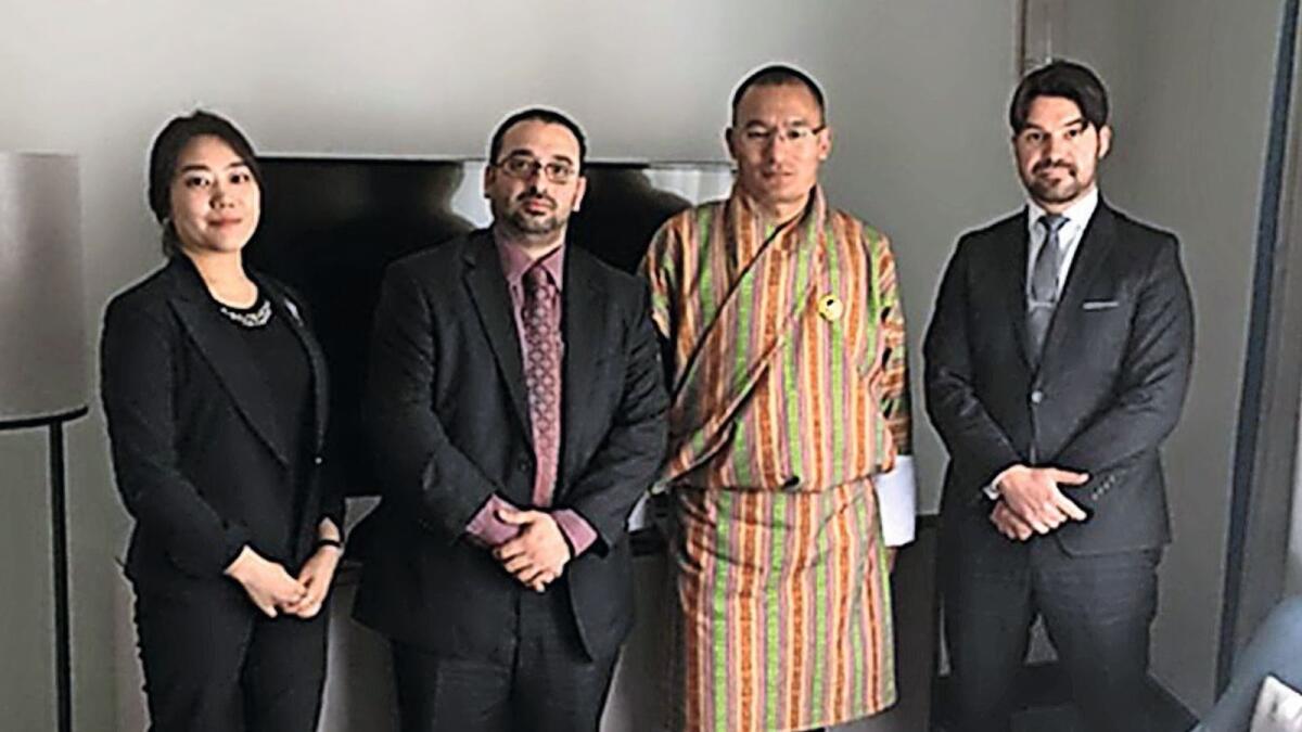 with the  Prime Minister of Royal Government of Bhutan, in Sydney, New South Wales, Australia