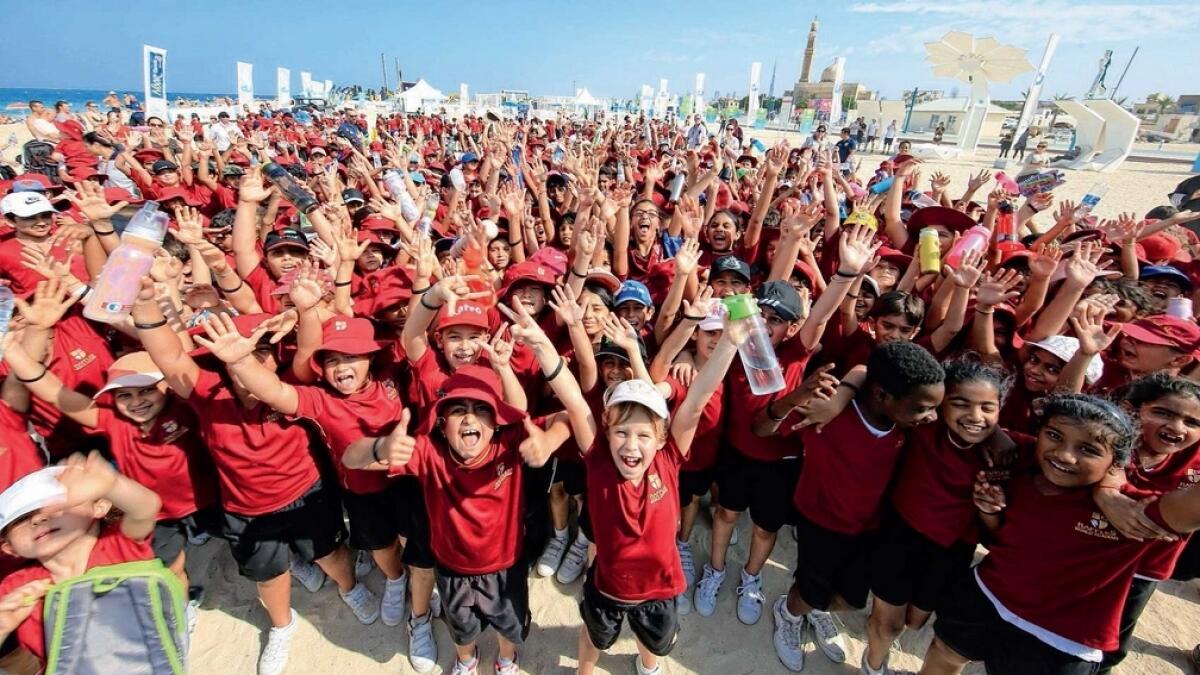Dubai students enjoy the fitness month’s  activities, including the Disney-inspired workout that was created exclusively for the 30-day challenge. — Supplied photo  