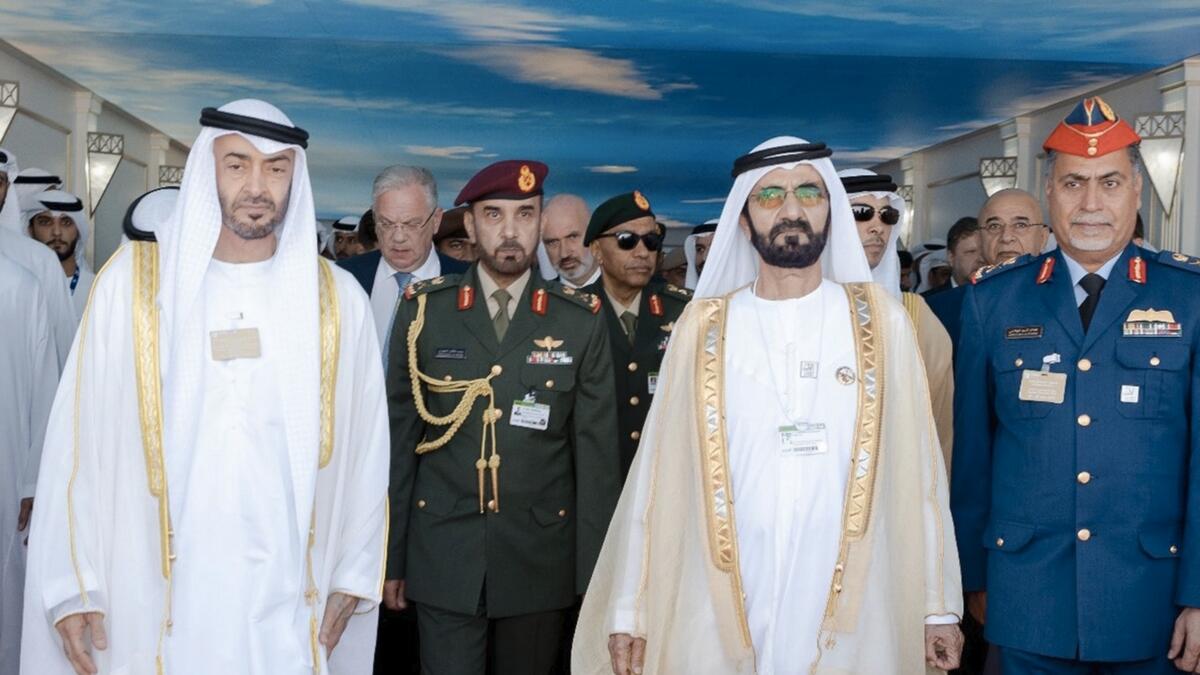 Dubai Airshow 2019, UAE leaders, ubai World Central.