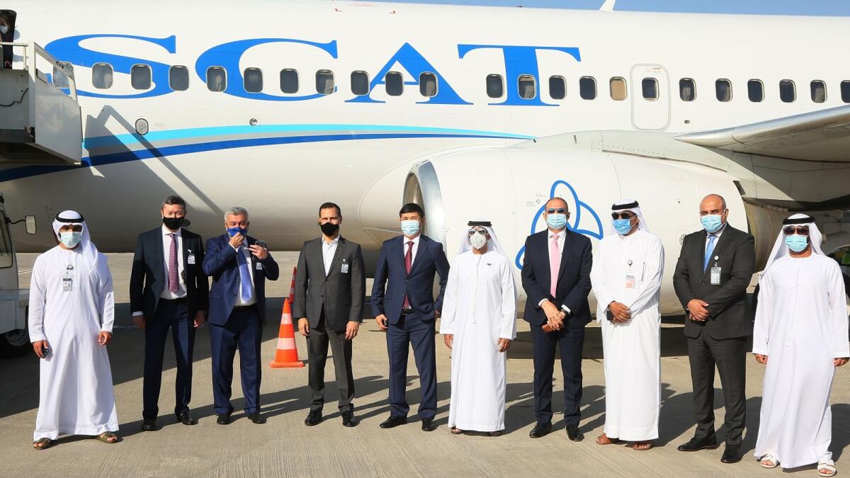 UAE’s fastest growing aviation hub starts operations with Kazakhstan based air carrier, SCAT Airlines, whose inaugural flight landed at RAK Airport recently