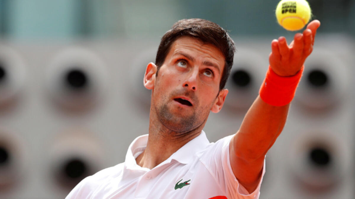 Novak Djokovic went through the motions at the Novak Tennis Centre in Belgrade. -- AFP file