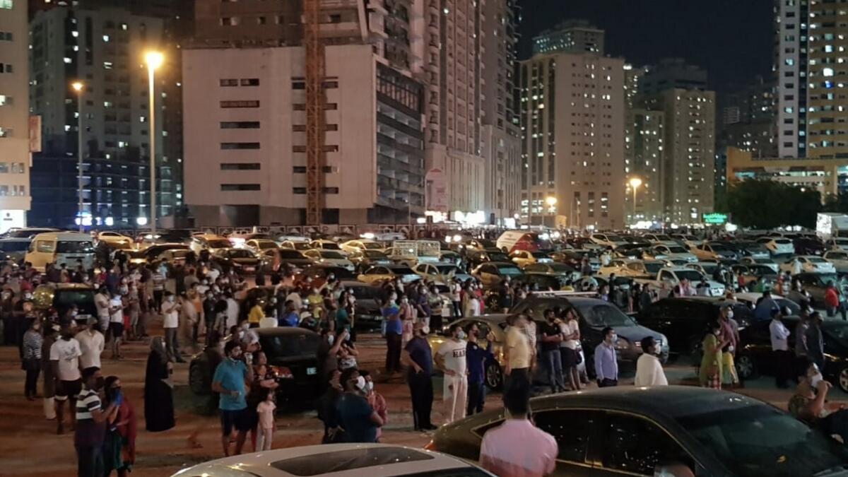 Residents of the tower were evacuated, Sharjah media office said.