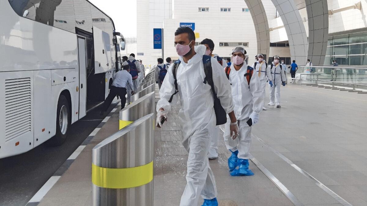 The players and staff of all the teams are required undergo Covid-19 tests upon their arrival at the UAE airports before being put in a six-day quarantine.