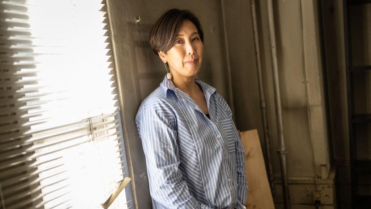 Intimacy coordinator Momoko Nishiyama posing for a photo on the set of TV drama in Kawasaki on February 14, 2023. — AFP file