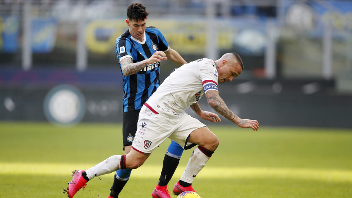 Cagliari dent Inter Milans title ambitions