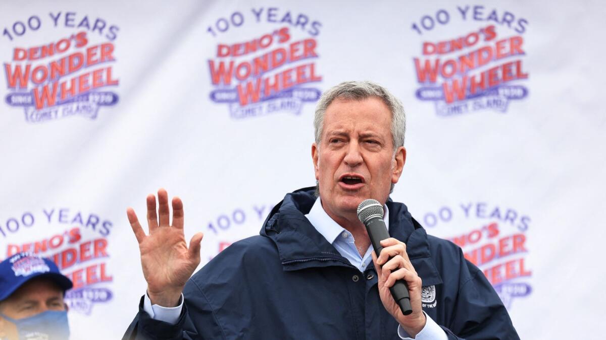 NYC Mayor Bill de Blasio says will provide relief to save lives and beat back the pandemic. Photo: AFP