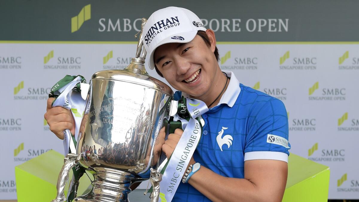 Song edges Spieth for Singapore title