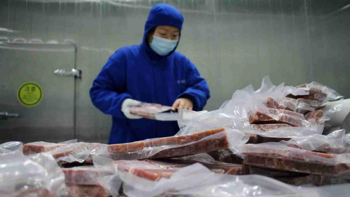 China has ramped up disinfection and virus testing on frozen food after it found coronavirus on imported products and packaging.