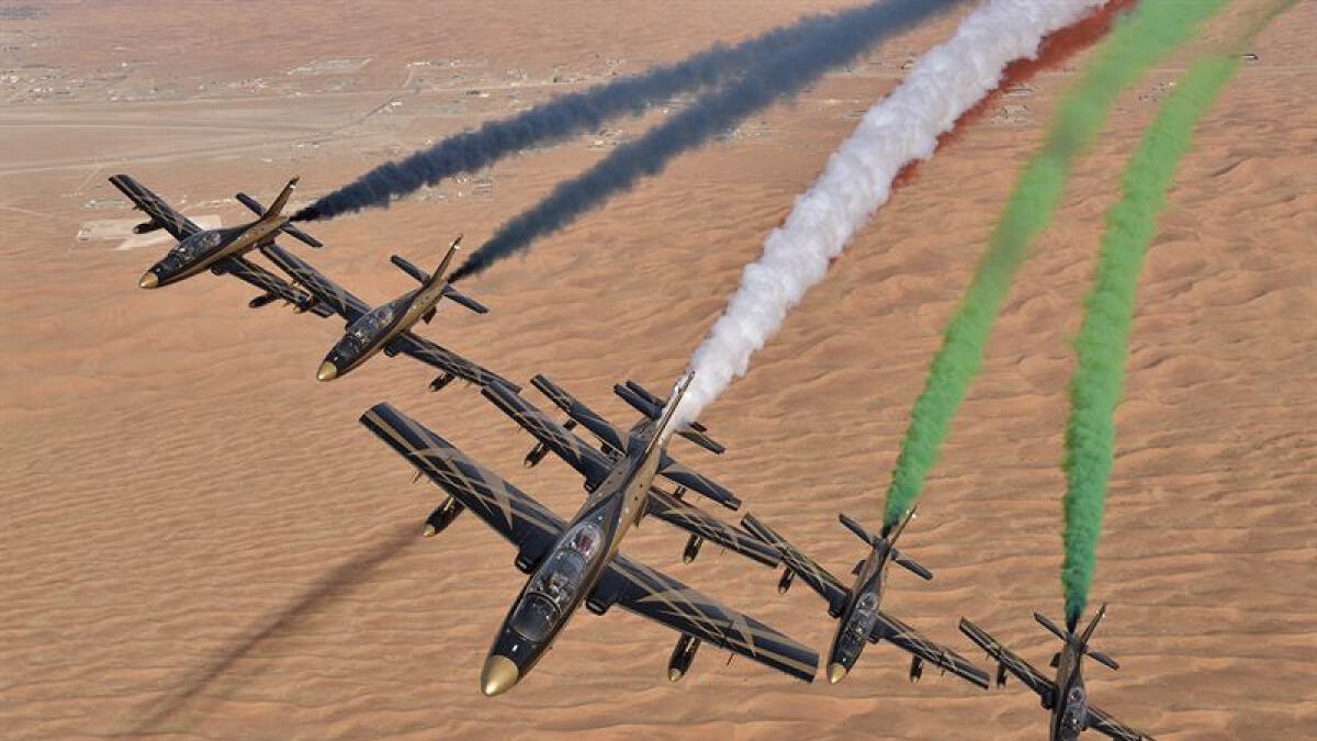 Flown at a minimum height of 100 feet to a maximum of 6,000 feet above the circuit, the display is a six-month culmination of intense daily training.