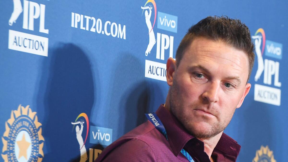 Brendon McCullum at a press conference. (AFP)