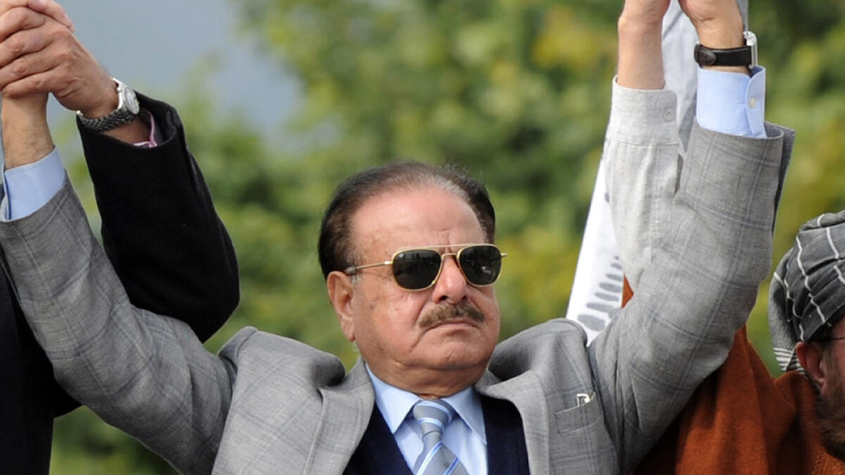 Former chief of Pakistans Inter Services Intelligence (ISI) Hameed Gul attends the Kashmir Solidarity Day rally in Islamabad. 
