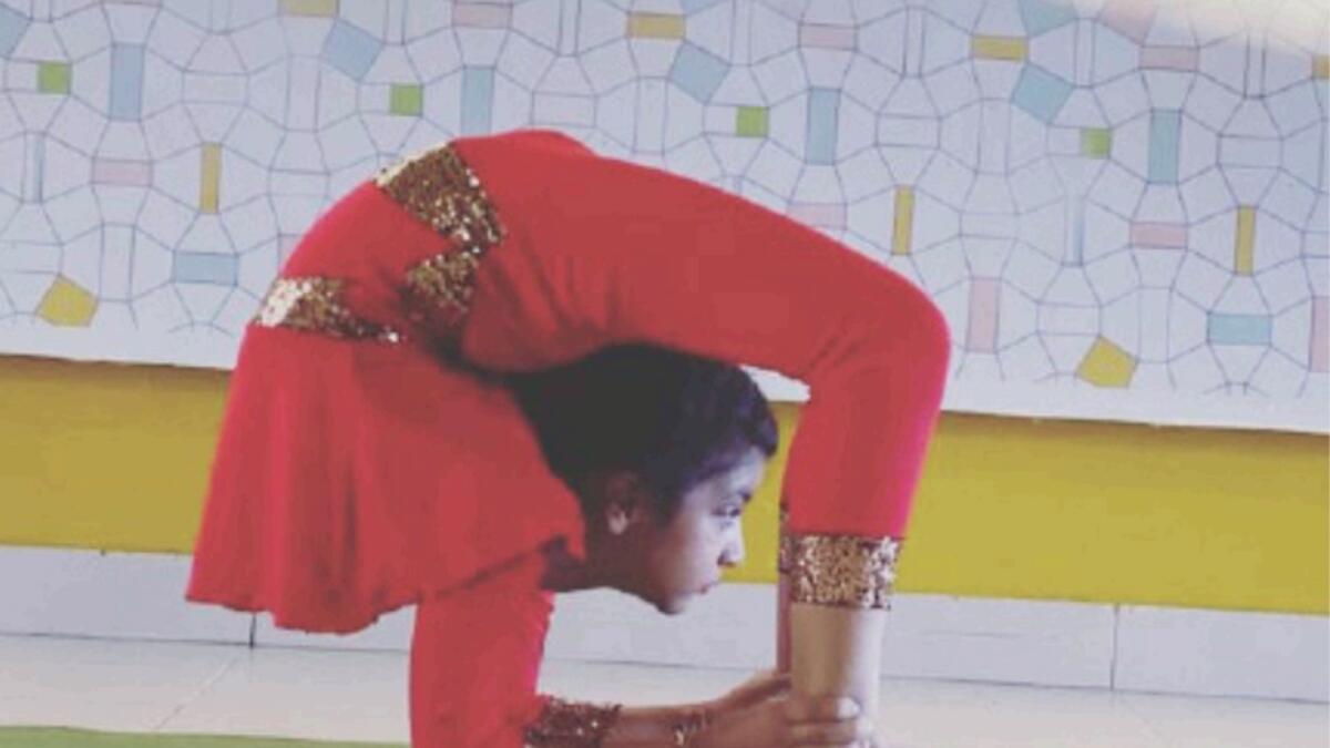 Samridhi Kalia practising yoga. — Supplied photo
