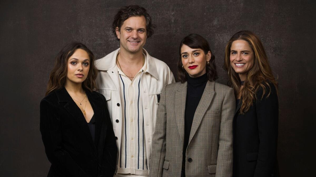 Alyssa Jirrels, Lizzy Caplan, Joshua Jackson and Amanda Peet, cast members in the Paramount+ television series 'Fatal Attraction'