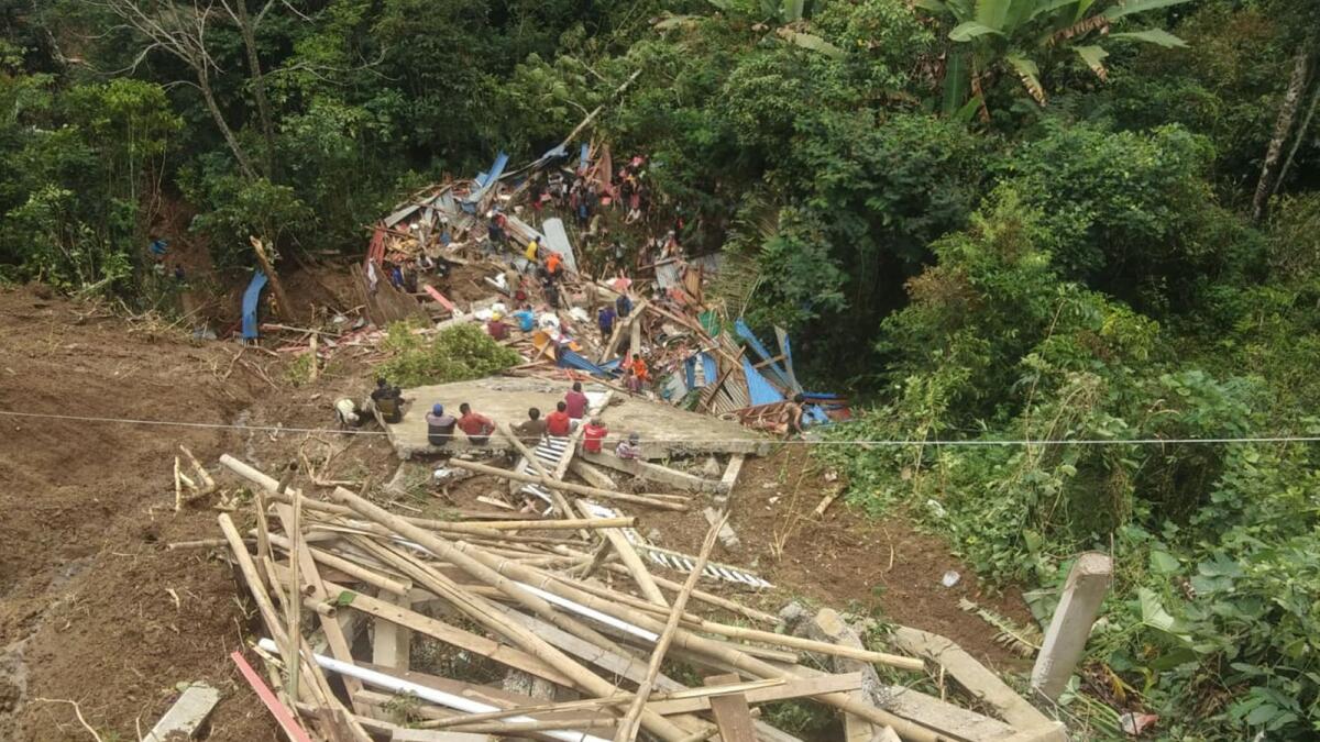 A landslide site in Tana Toraja, South Sulawesi. — AFP