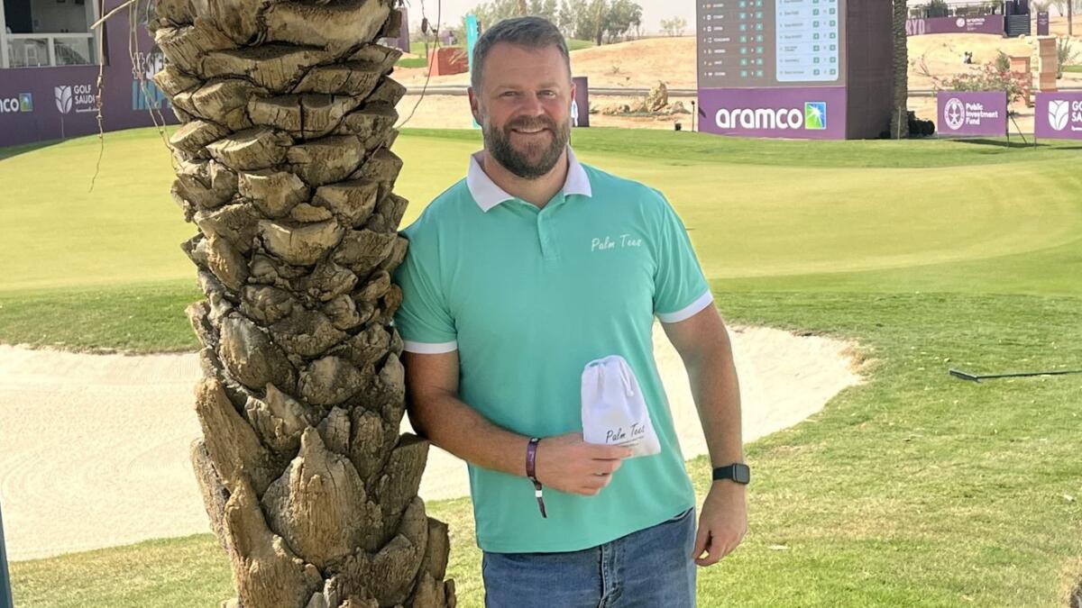 Co-founder of Palm Tees, Luke Roebuck on his visit to Riyadh Golf Club, Saudi Arabia, for the ARAMCO Team Series - Riyadh on the Ladies' European Tour. - Supplied photo