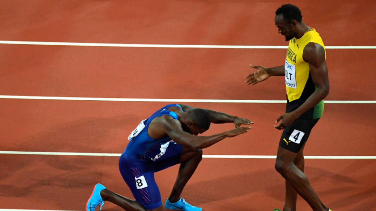 Gatlin spoils Bolts farewell in 100m with remarkable gold 