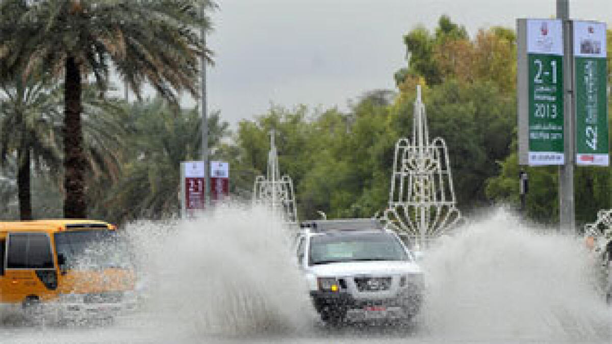 Heavy rains across Abu Dhabi Emirate