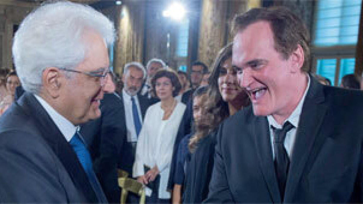 Quentin Tarantino holds court at Italian awards