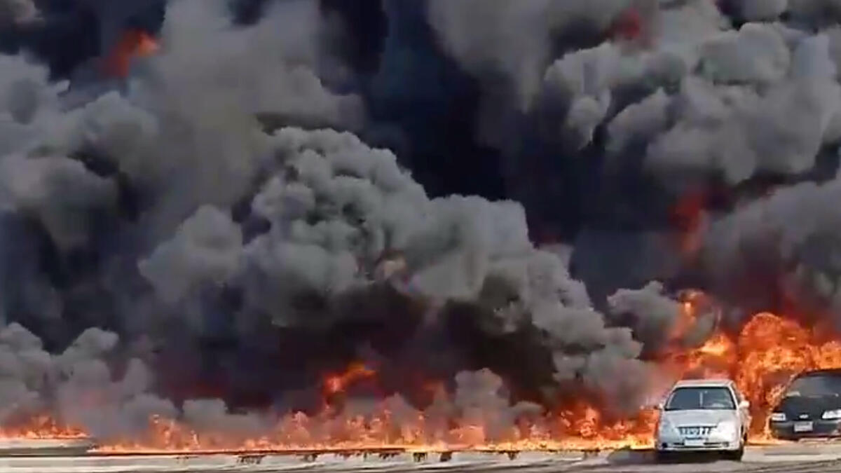 egypt fire, cairo oil pipeline fire
