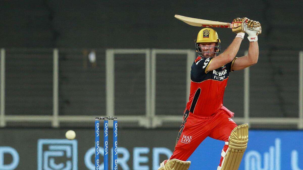AB de Villiers of the Royal Challengers Bangalore plays a shot during the match against the Delhi Capitals. (BCCI)