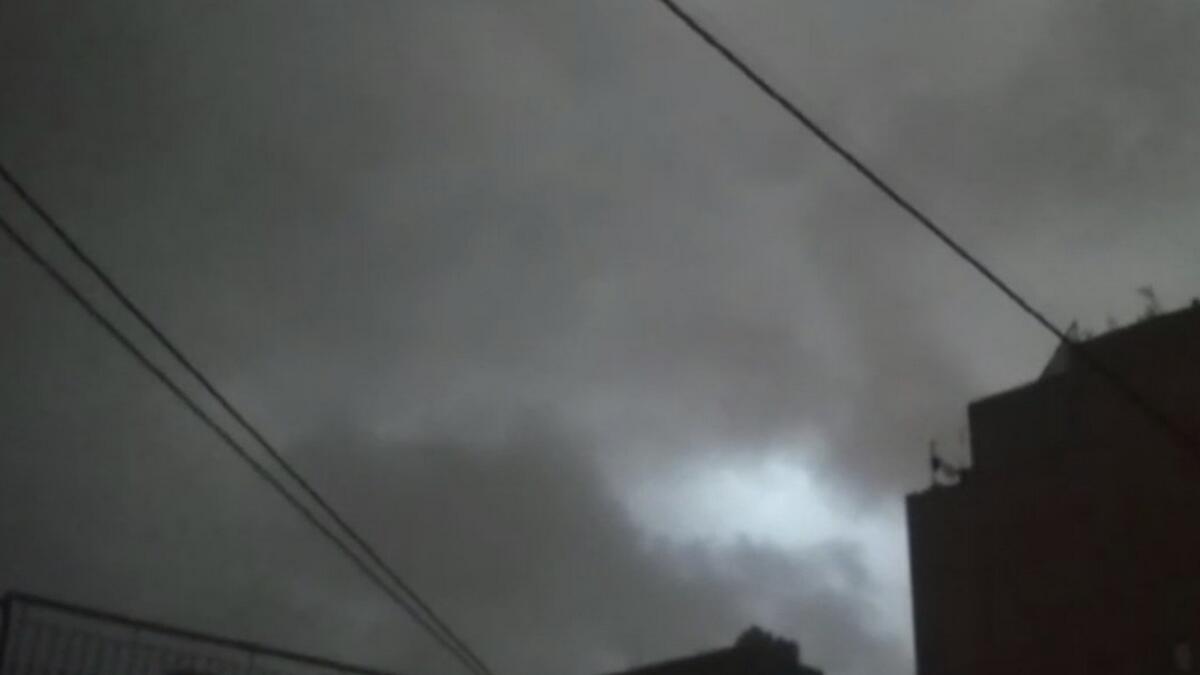 Video: Delhi sky turns dark as dust storm hits  